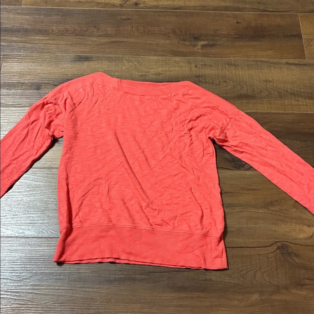 Soft Surroundings Sweater Top XS Coral LS 920
